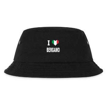 I Love Italy BERGAMO - Kinder Bucket Hat - Schwarz - Vorne