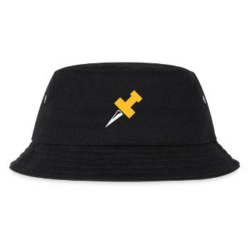 Pin bzw. Pinnadel - Kinder Bucket Hat - Schwarz - Vorne