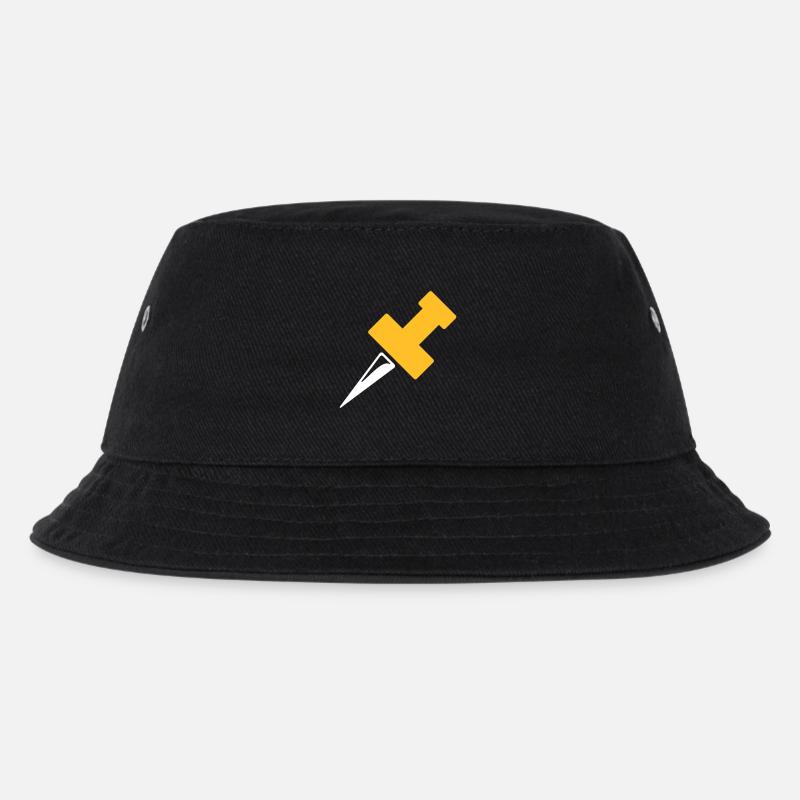 Pin bzw. Pinnadel - Kinder Bucket Hat - Schwarz
