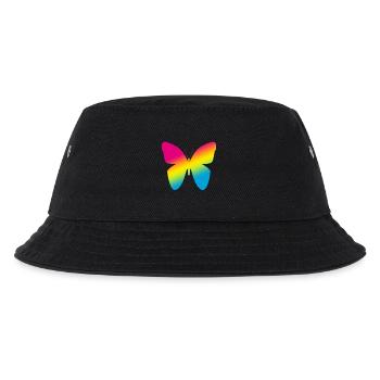 Buntes Schmetterling LGBT Logo - Kinder Bucket Hat - Schwarz - Vorne