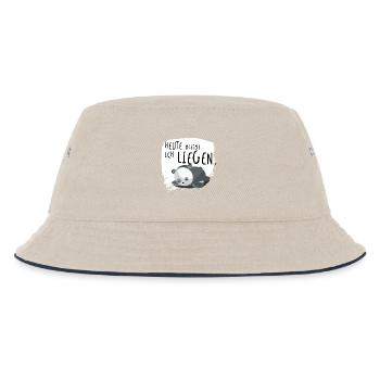 sag ja zum rumliegen2 - Kinder Bucket Hat - Natur/Navy - Vorne