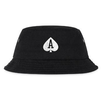 Poker Ass Pik Ace Spade - Kinder Bucket Hat - Schwarz - Vorne