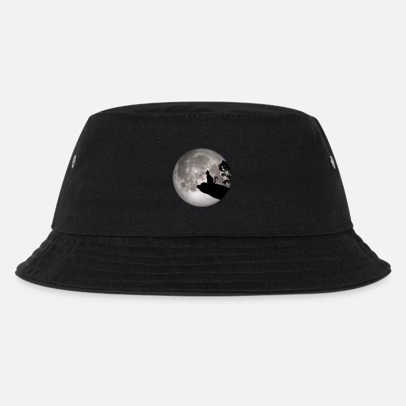 Vollmond Katze Werwolf heulen Katze pet - Kinder Bucket Hat - Schwarz