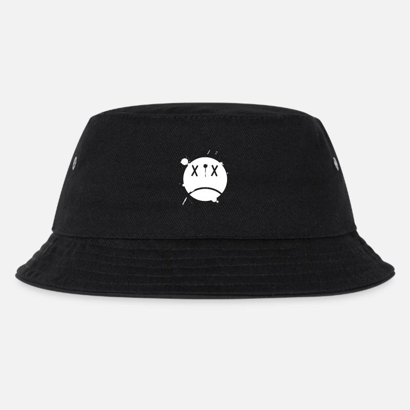 Smiley 01 - Kinder Bucket Hat - Schwarz