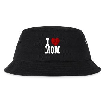 I love mom t shirt gift ruby heart mum - Kids’ Bucket Hat - black - Front