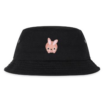 süßes rosa Häschen - Kinder Bucket Hat - Schwarz - Vorne