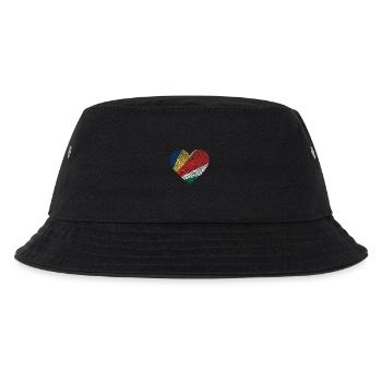 Herz DNS DNA Wurzeln Seychellen - Kinder Bucket Hat - Schwarz - Vorne