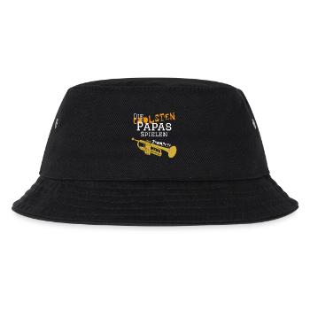Die coolsten Papa spielen Trompete - Kinder Bucket Hat - Schwarz - Vorne
