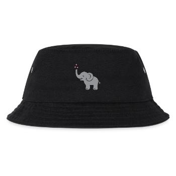 Lustiger Babyelefant mit Herzen - Kinder Bucket Hat - Schwarz - Vorne