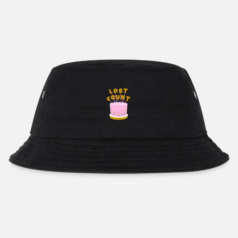 Lost Count Geburtstagskuche - Kinder Bucket Hat - Schwarz