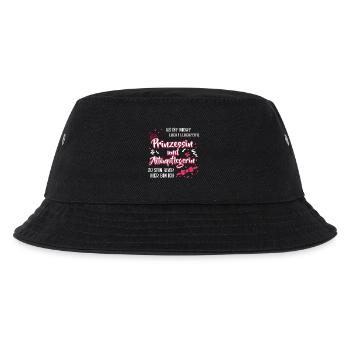 Es ist nicht leicht Prinzessin und Altenpflegerin - Kinder Bucket Hat - Schwarz - Vorne