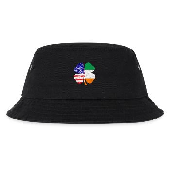 American Irish Clover Leaf Gift - Kinder Bucket Hat - Schwarz - Vorne