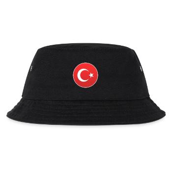 turkei flagge rund - Kinder Bucket Hat - Schwarz - Vorne