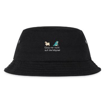 Glotz mir nicht auf die Möpse Geschenk - Kinder Bucket Hat - Schwarz - Vorne