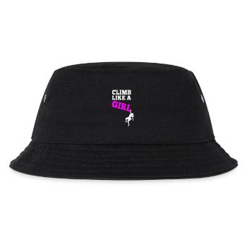 Climb Like A Girl - Rock Climbing Girl - Kids’ Bucket Hat - black - Front