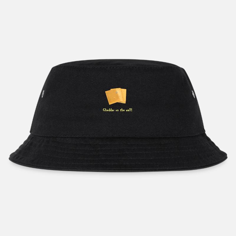 Cheddar on the wall Käse-Cheese-Rockmusik - Kinder Bucket Hat - Schwarz
