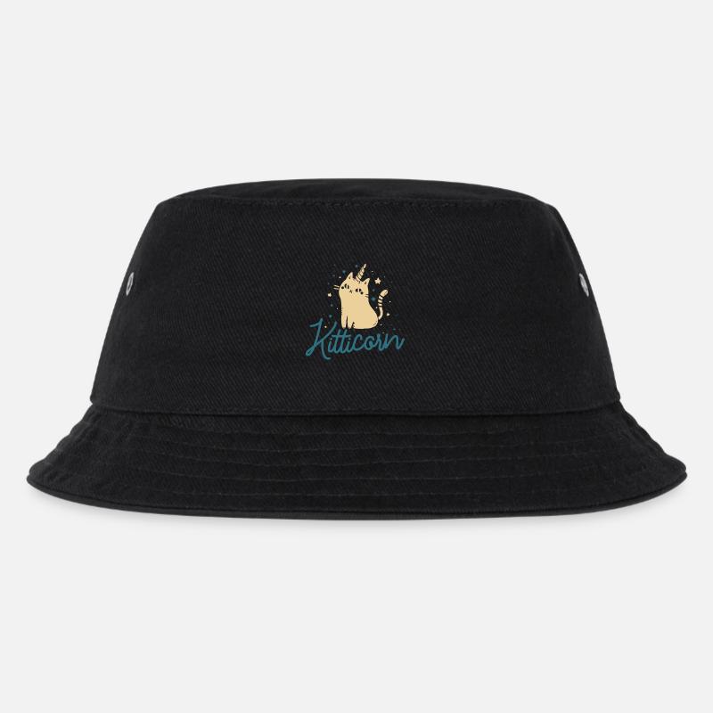 Kitticorn - Katze - Horn - Kätzchen - Einhorn - Kinder Bucket Hat - Schwarz