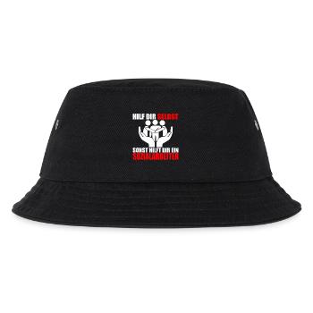 HILF DIR SELBST SONST HILFT DIR EIN SOZIALARBEITER - Kinder Bucket Hat - Schwarz - Vorne