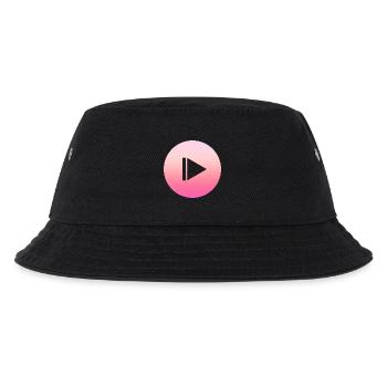 Einfaches schlichtes Pinkes pausier Design/Symbol - Kinder Bucket Hat - Schwarz - Vorne