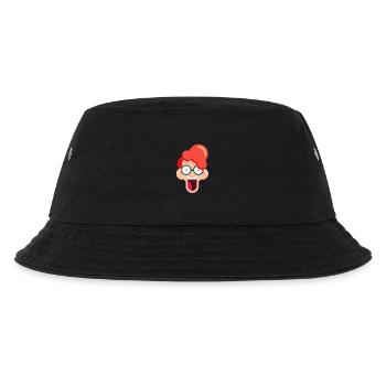 Verrückter Rotschopf mit Brille - Kinder Bucket Hat - Schwarz - Vorne