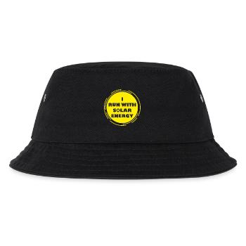 funny run with solar energy design - Kids’ Bucket Hat - black - Front