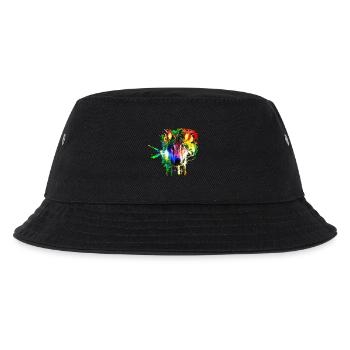 Wolf Splash Modern - Kinder Bucket Hat - Schwarz - Vorne