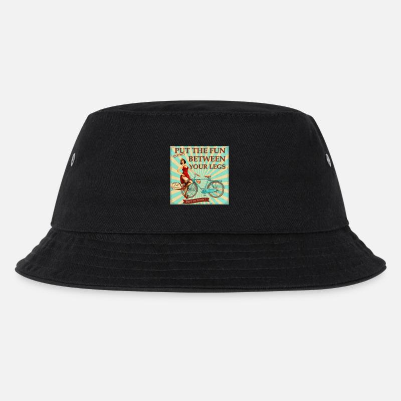 Fahrrad - Put the fun between your legs - Kinder Bucket Hat - Schwarz