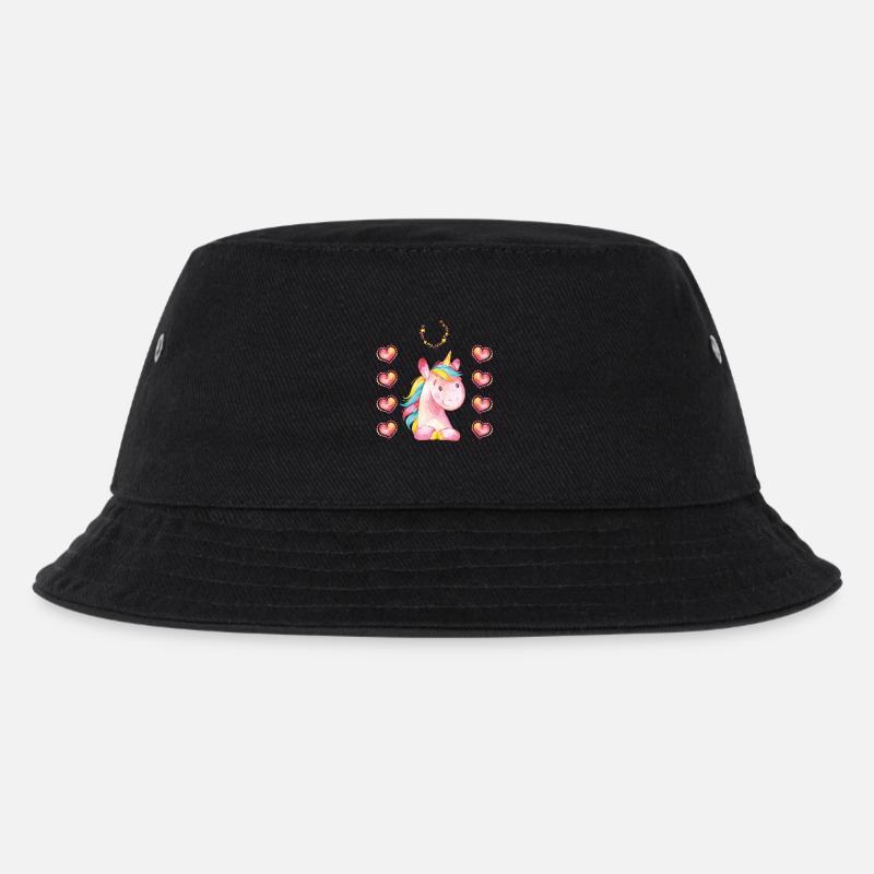 Schulanfang Einhorn Unicorn 1.Klasse Mädchen - Kinder Bucket Hat - Schwarz