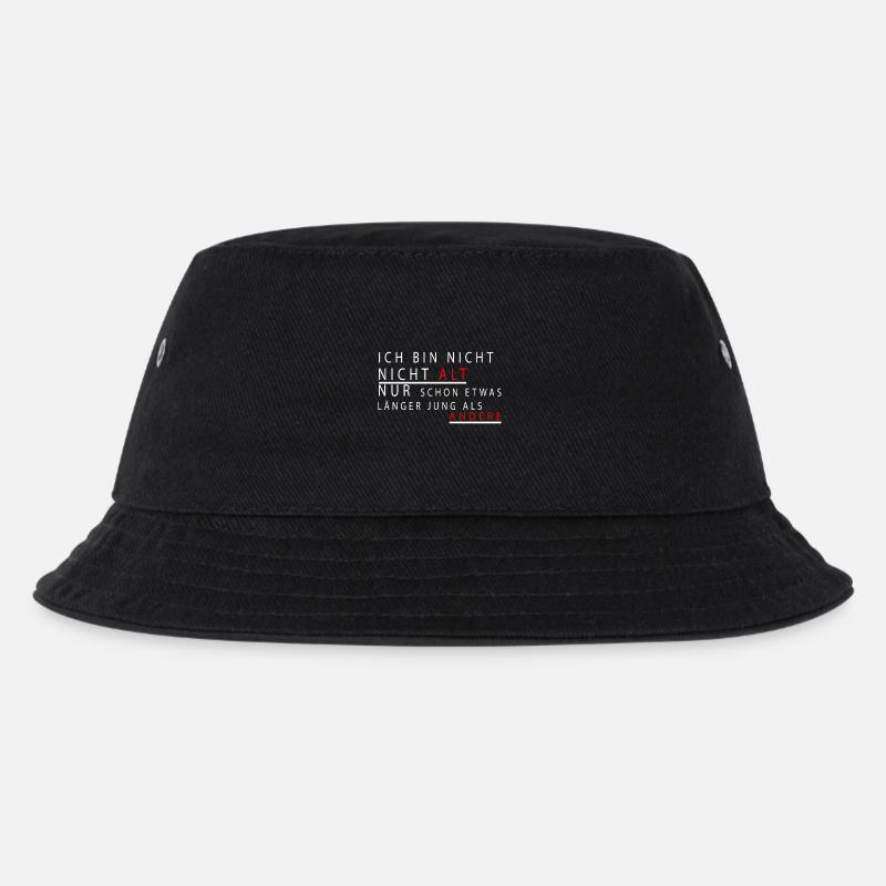 Ich bin nicht alt - Kinder Bucket Hat - Schwarz