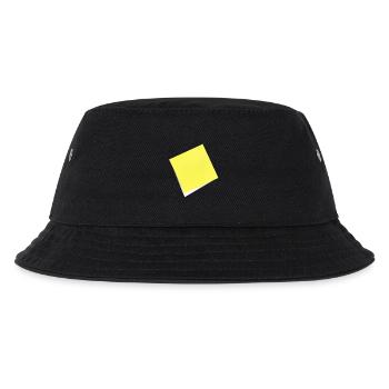 gelber Notizzettel , Klebezettel , sticky note - Kinder Bucket Hat - Schwarz - Vorne