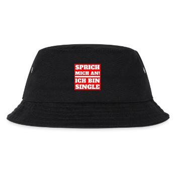 Sprich mich an! Ich bin Single Shirt Geschenk - Kinder Bucket Hat - Schwarz - Vorne