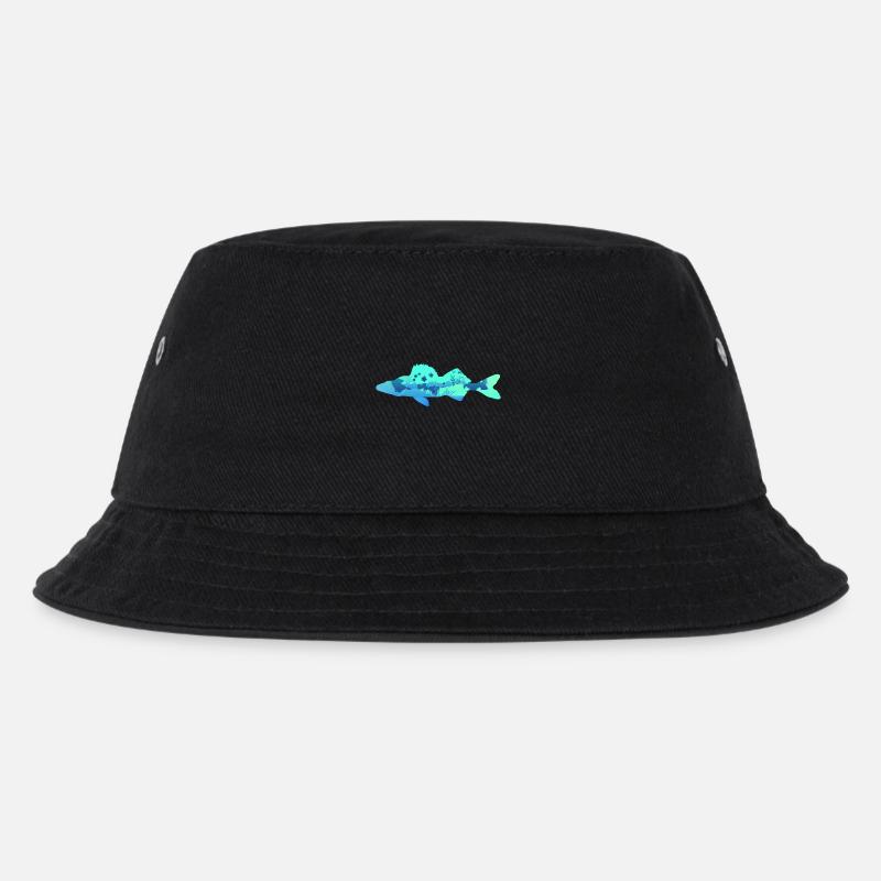 Zander - Kinder Bucket Hat - Schwarz