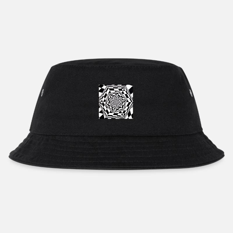zurückkehrender Würfel - Kinder Bucket Hat - Schwarz