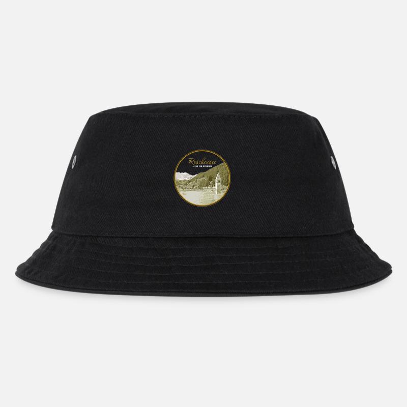 Reschensee - Kinder Bucket Hat - Schwarz