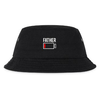 Vater Vatertag Papa Dad Partnerlook JGA Verlobung - Kinder Bucket Hat - Schwarz - Vorne