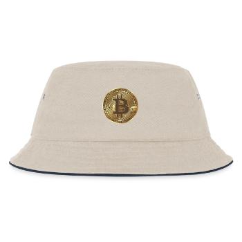 Bitcoin ABC - Kinder Bucket Hat - Natur/Navy - Vorne