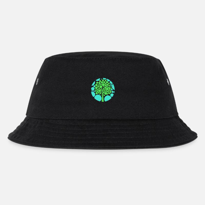 Optische Täuschung Baum - Kinder Bucket Hat - Schwarz