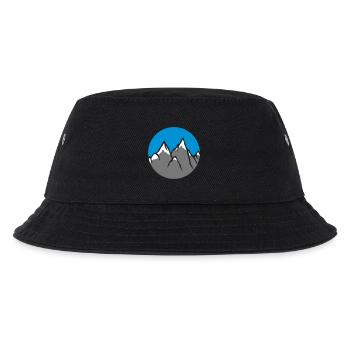 button kreis rund bergsteiger klettern berge hoch - Kinder Bucket Hat - Schwarz - Vorne
