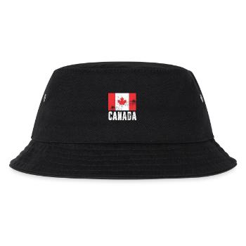 Kanada Flagge Kanadische Flagge Vintage Retro - Kinder Bucket Hat - Schwarz - Vorne