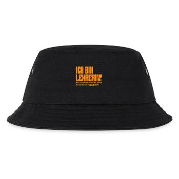 Ich Bin Lehrerin habe immer recht orange - Kinder Bucket Hat - Schwarz - Vorne