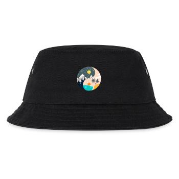 Ying & Yang - Sunset & Mountain Landscape - Kids’ Bucket Hat - black - Front