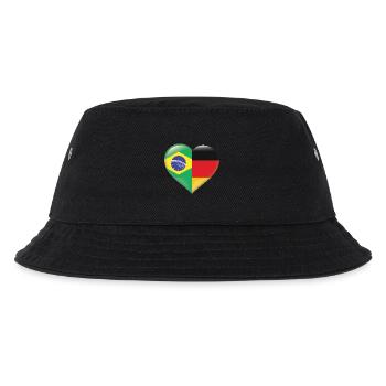 Coeur drapeau Brésil Samba Allemagne cadeau - Bob Enfant - noir - Devant