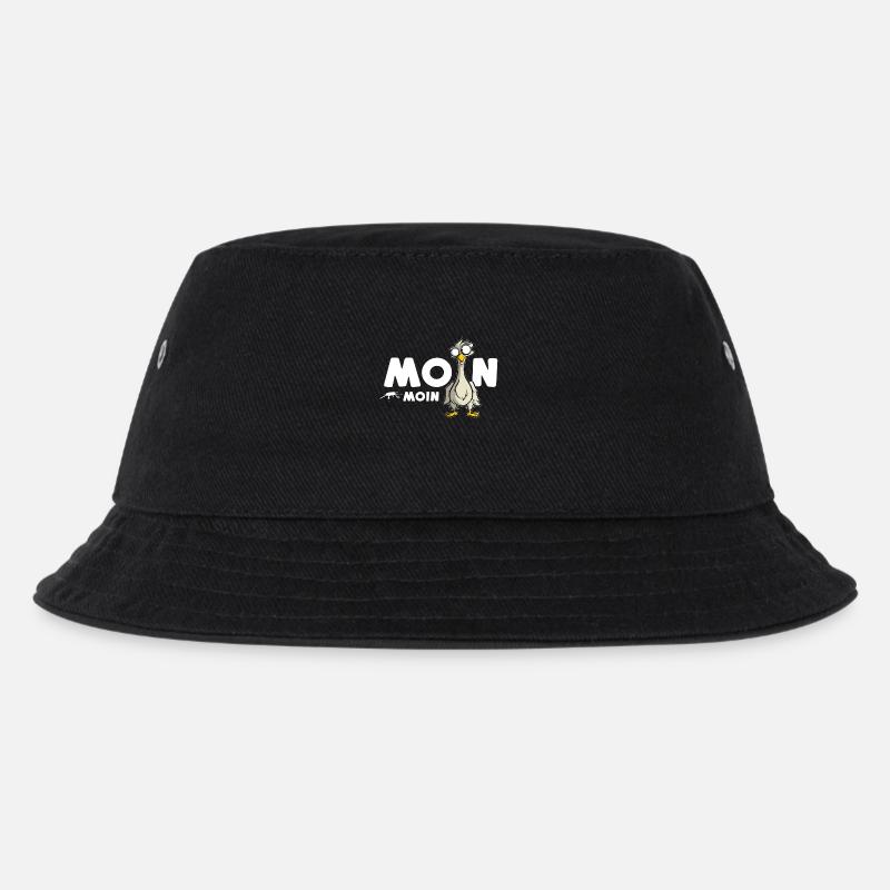 Moin Moin Nordsee - Kinder Bucket Hat - Schwarz