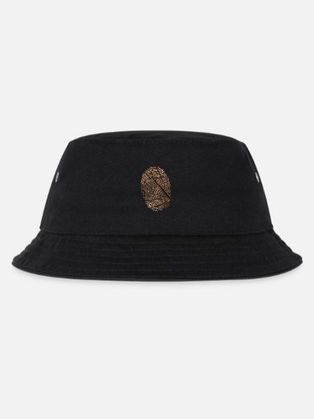 Fingerabdruck Holz - Kinder Bucket Hat - Schwarz