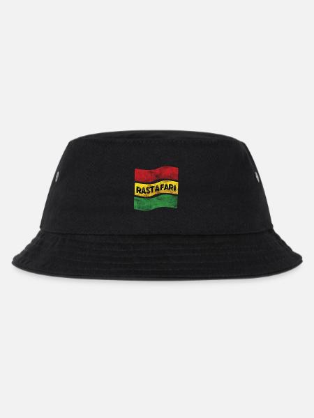 Rastafari Fahne - Kinder Bucket Hat - Schwarz