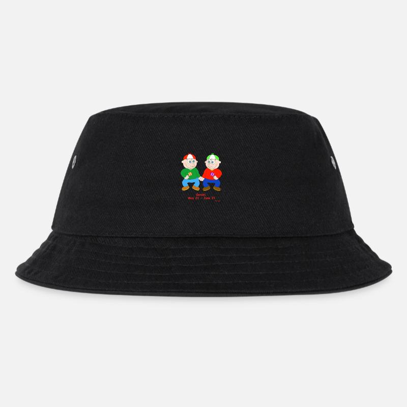 Lustige Zwillinge Sternzeichen - Kinder Bucket Hat - Schwarz