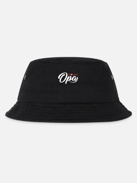 Oma Opa Großeltern Großvater Großmutter Enkel Idee - Kinder Bucket Hat - Schwarz