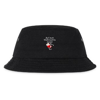 Auf zum Weihnachtsmarkt Punschteam unterwegs - Kinder Bucket Hat - Schwarz - Vorne