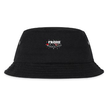 Frohe Weihnachten - Kinder Bucket Hat - Schwarz - Vorne