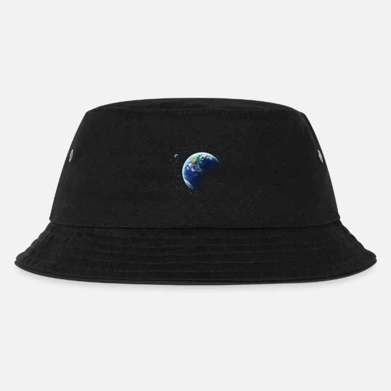Erde - Kinder Bucket Hat - Schwarz